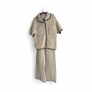 Zara Cream Knit Sweater & Pant Set SIZE 8-9